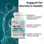 DIM Supplement - 350 mg Capsules, Diindolylmethane Supplement for Women and Men Supports Estrogen Metabolism, Hormone Balance, Menopause, Estrogen Balance, PCOS (60 Count)