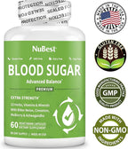 Blood Sugar - Advanced Formula with Bitter Melon, Ashwagandha, Cinnamon, Chromium, Magnesium, Vitamins, Alpha Lipoic Acid, Cayenne Pepper & More | 60 Capsules | 1 Month Supply