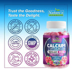 Calcium Supplement Gummies - Sugar Free Calcium Gummy with Vitamin D3 for Best Absorption - Supports Immune Health, Bones & Teeth - Nature's Calcium Chews for Women & Men - Berry Flavor - 60 Gummies