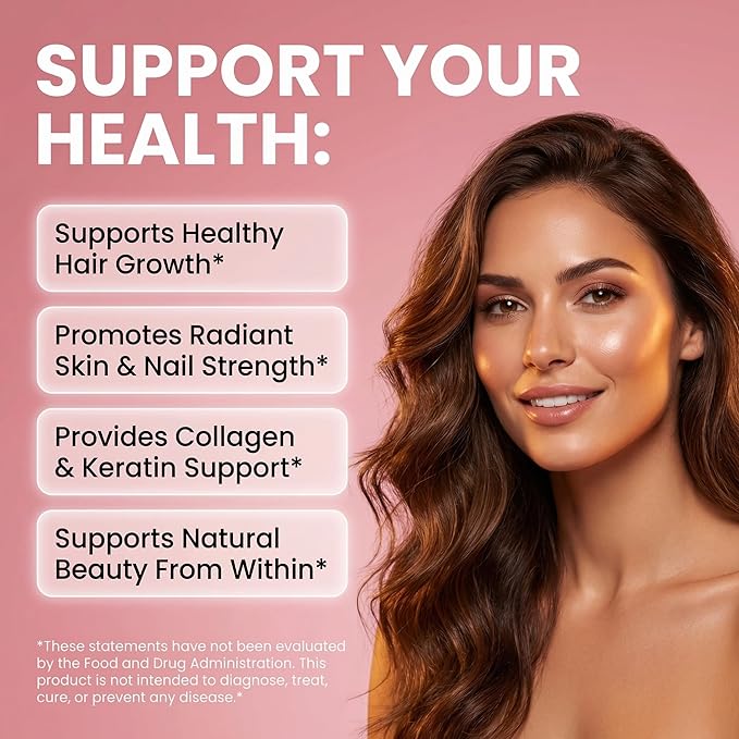 Liquid Biotin & Collagen Keratin Hyaluronic Acid Saw Palmetto Drops Vitamins for Hair Growth Support Silica Vitamin A C D Bamboo Turmeric Zinc Folate Magnesium Horsetail LuxFlo By Clean Nutra