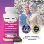 Femuni UTH Urinary Tract Health Supplement for Women – 36mg Cranberry PACs, D-Mannose, Probiotics & Vitamin C – Supports Urinary & Vaginal Health, pH Balance & Immune Support – 60 Capsules
