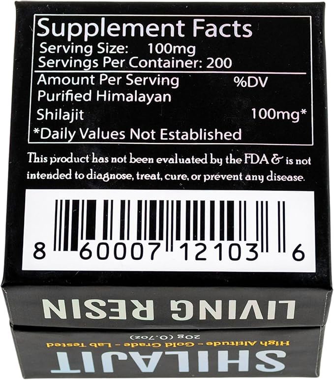 Lajit Gold Grade Himalayan Shilajit Resin – Organic, Sun-Dried, Bioavailable Nutrients, Fulvic Acid | Lab Tested Pure Shilajit for Men & Women - Natural Energy, Vitality, 85 + Trace Minerals - 20g