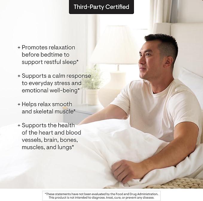 THORNE - Magnesium Glycinate - Supports Restful Sleep, Muscle Relaxation, Heart Health & Metabolism* - Chelated Magnesium Capsules - Third-Party Certified - Gluten, Dairy & Soy-Free - 90 Servings