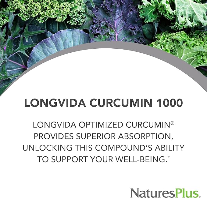 NaturesPlus PRO Longvida Curcumin 1000 mg - 30 Tablets - Promotes Healthy Free Radical Protection - Non-GMO, Vegan & Gluten Free - 30 Servings