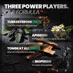Turkesterone & Tongkat Ali for Men (60 Capsules) - Turkesterone 500mg + Tongkat Ali 500mg + Apigenin 25mg + BioPerine 5mg per serving to boost stamina, muscle growth and builder - Made in The USA