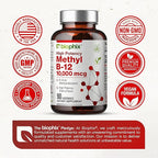 biophix Methyl B-12 10000 mcg 90 Vegan Lozenges Cherry Flavor Extra Strength - Supports Nervous System Immune Health Blood Flow Metabolism Brain Focus Energy