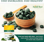 Sunlit Best Spirulina Tablets - Organic Spirulina Tablets USDA Premium 1000 Count - Natural Spirulinas Organic Burst for Immune Support Antioxidants, Energy Boost w/Chlorophyll - High Protein, Non GMO