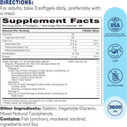 Vitamin World Triple Omega 3-6-9 3600mg with Fish, Flaxseed & Borage Seed Oils, Omega-3 Fatty Acids with EPA & DHA, Supports Heart, Brain & Immune Health, Gluten Free, 240 Softgels