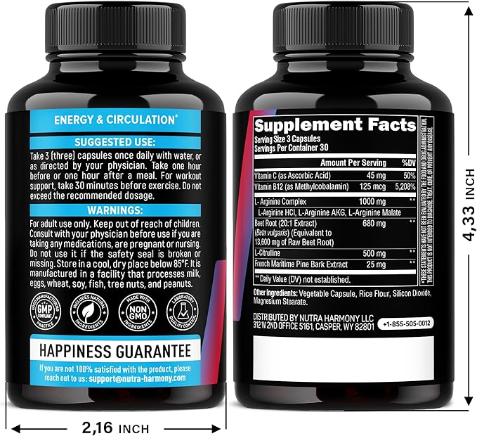 Alpha Lipoic Acid & Nitric Oxide Capsules