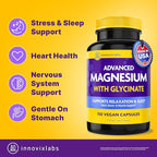 InnovixLabs Advanced Magnesium Capsules - 150 Ct, 210 mg - Chelated Glycinate and Malate - High Absorption, Promotes Relaxation, Bones, Muscle Health, Vegan Malate Sleep Supplement (Pack of 2)