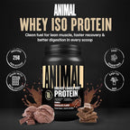 Animal Whey Isolate Protein Powder - Loaded for Pre & Post Workout Muscle Builder and Recovery with Digestive Enzymes for Men & Women - 25g Protein, Great Taste, Low Sugar - Chocolate 2 lbs