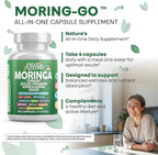 Moringa Powder Capsules + Turmeric Moringa Leaf Ceylon Cinnamon Ashwagandha Ginger Tart Cherry Boswellia Quercetin Garlic Holy Basil Saffron Nettle Black Pepper Moring-Go Supplement By Clean Nutra (2)