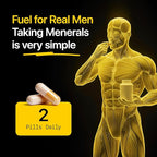 Menerals Mens Multivitamin – Powerful All in One Mineral Supplement for Men – Natural Trace Minerals with Fulvic Acid from Rich American Soil – Supports Daily Energy, Vitality, Focus, and Mens Health