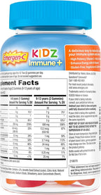 Emergen-C Kidz Vitamin C Immune Support Gummies Fun-Tastic Fruit 44CT includes Zinc, Manganese, B Vitamins and Vitamin D for Back to School Essentials