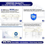NMN 500MG Per Capsule – High Purity 99.9% NMN, NAD+ Support for Cellular Energy & Healthy Aging, 60 Capsules, Third-Party Tested, cGMP Made in USA