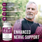 NERVE RENEW R-ALA Stabilized R Alpha Lipoic Acid 600mg Nerve Support Supplement 60 Capsules