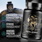Gorilla Mind Sigma Testosterone Booster - Made with Tongkat Ali and Fadogia Agrestis Extract to Support Higher Testosterone Level (120 Capsules)