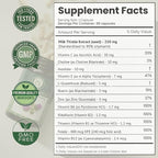 Milk Thistle Supplement 7,500mg – 30X Concentrated Extract with Silymarin – High Potency Liver Detox & Support – 60 Vegan Capsules