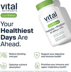 Hyperbiotics Vital Nutrients Prebiotic and Probiotic for Women and Men | 60 Billion CFU | Pre and Probiotics Supports Digestive Health, Constipation, Diarrhea, Gas & Bloating | 60 Vegan Capsules