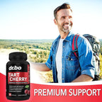 Tart Cherry Extract Capsules Supplement - Purge Uric Acid Flush Cleanse Antioxidant Pills for Rest Support - Tart Cherry Capsules Anthocyanin Supplements Ultra Pure Cherries Vitamins Concentrate Pill