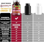 N1N Premium Tart Cherry Extract Capsules, 200 Veg Caps, 3000 mg, Powerful Antioxidant, Joint Health and Mobility, Non-GMO, Gluten Free, 200 Veggie Caps