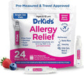 Dr. Kids Children's Allergy Relief Medicine with Diphenhydramine HCl 12.5 mg - Pre-Measured Single-Use Vials, Kids Antihistamine for Sneezing, Runny Nose & Itchy Eyes, Mixed Berry Flavor, 24 Count