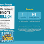 Natural Factors Ultimate Probiotic Senior's - Senior Supplement for Digestive & Immune Health - 35 Billion CFUs - Non-GMO & Gluten-Free - 30 Capsules (30 Servings)