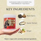 Umeken Black Garlic EX, Fermented Concentrate with Vitamin B, Allicin, Amino Acid, Fermented Black Garlic Supplement, Oyster Extract, Ginger, 2-3 Month Supply, 6.4 Ounce 180g Bottle, Pack of 1