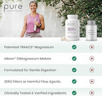 Pure TheraPro Rx Optimum Magnesium Lysinate Glycinate & Di-Magnesium Malate, Made in USA | 2 Month Supply | Chelated for Maximum Absorption, Supports Bone Health & Energy, Non-GMO