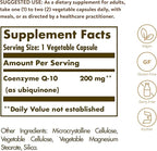 Solgar Vegetarian CoQ-10 200 mg, 30 Vegetable Capsules - Heart Healthy, Protective Antioxidant - Coenzyme Q10 (CoQ-10) Supplement - Vegan, Gluten Free, Dairy Free, Kosher - 30 Servings