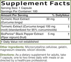 Bronson Turmeric Curcumin with BioPerine - High Potency Premium Joint Support with 95% Standardized Curcuminoids - Non-GMO Capsules with Black Pepper - 180 Count