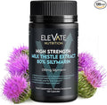 ELEVATE NUTRITION Milk Thistle - 288 mg, 80% Silymarin Extract - 120 Vegan Capsules - Dietary Health Supplement - Helps Maintain Liver Function & Digestive Comfort