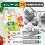 Alpha Lipoic Acid 600mg with Benfotiamine for Nerve Support, Antioxidant Support, ALA Supplement R Alpha Lipoic Acid Gummies - Vegan, Sugar-Free, 2 Packs, 120 Counts
