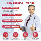 NAD+ 1000mg Liquid Packets Supplement - Premium Nicotinamide Riboside & Resveratrol for Cellular Energy,Advanced NAD Booster for Men & Women (90 Pocket)
