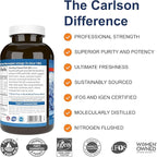 Carlson - The Very Finest Fish Oil, 700 mg Omega-3s, Norwegian Fish Oil, Wild Caught, Sustainably Sourced Fish Oil Capsules, Lemon, 240 Count