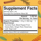 MARYRUTH'S Organics USDA Turmeric Gold Liquid Drops | Herbal Blend | Turmeric Curcumin | Black Pepper | Cassia Cinnamon Bark | Ginger Root | Immune Support | Non-GMO Project Verified | Vegan | 1oz