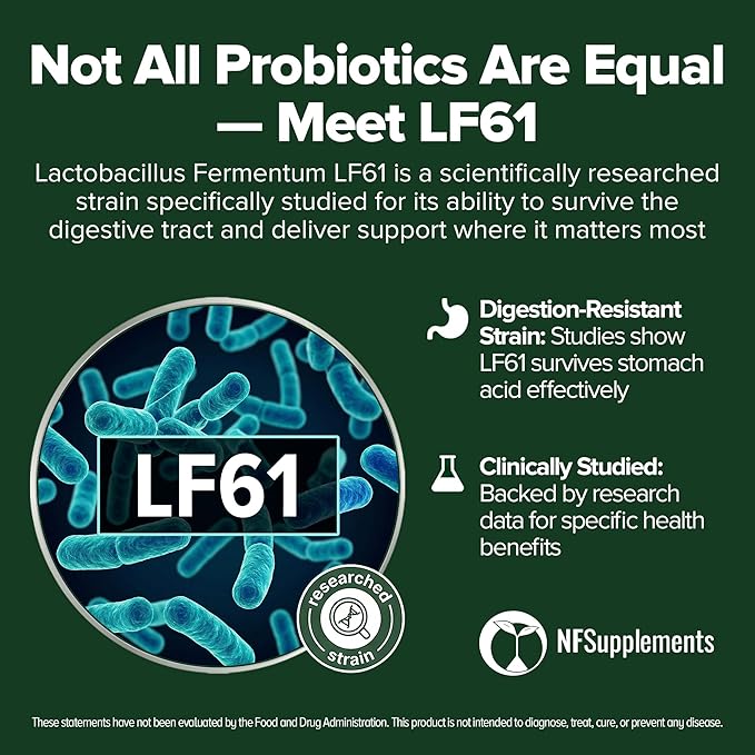 Lactobacillus Fermentum Probiotic 240 Tablets (4 Month Supply) – Researched Strain LF61 – 3 Billion CFU – Digestive Health & Antioxidant Support – GMP Certified (240, Lactobacillus Fermentum)