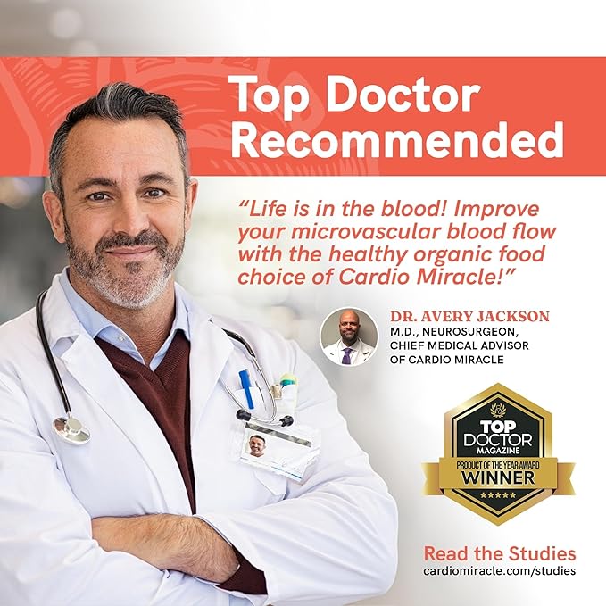 Cardio Miracle Nitric Oxide Supplement 30-Pack Stick - Beet Root Powder with L-Arginine to Support Circulation, Blood Flow, Energy, Endurance, Stamina & Heart Health for Men and Women