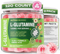 L-Glutamine 1200mg Gut & Immune Support Gummies,Leaky Gut Repair Supplement with Slippery Elm,Marshmallow Root,Ginger Root,Arabinogalactan,Organic Aloe,Vitamin C,Vitamin D3,Zinc,Sugar-Free | 120 Count