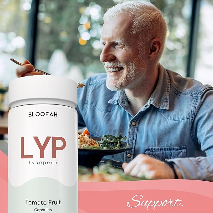 Lycopene Supplement Capsules 500mg – Tomato Fruit Powder with Natural Lycopene for Antioxidant & Daily Wellness Support | Gluten Free, Non-GMO (60 Count (Pack of 1))