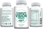 Pure Eye Health Vitamin & Mineral Supplements for Adults | Complete Research Vision Formula w/Bilberry, Lutein, Zeaxanthin, Lycopene, Resveratrol 60 Caps (3 Pack)