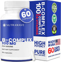 NEW Nutrawave Vitamin B Complex – Super B Vitamins for Women & Men with B1, B2, B3, B5, B6, B7, B9, B12, Choline & Inositol – Supports Energy & Nervous System – Non-GMO, Vegan – 60 Capsules
