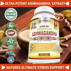 FRESH HEALTHCARE Ashwagandha Capsules KSM-66 1200mg Pure Root Extract with Black Pepper for High Absorption - Potent Ashwagandha Supplement - 60 Vegan Capsules