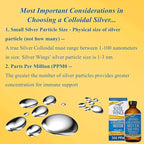 Natural Path Silver Wings Colloidal Silver 500ppm (2,500mcg) Immune Support Supplement 8 fl. oz.