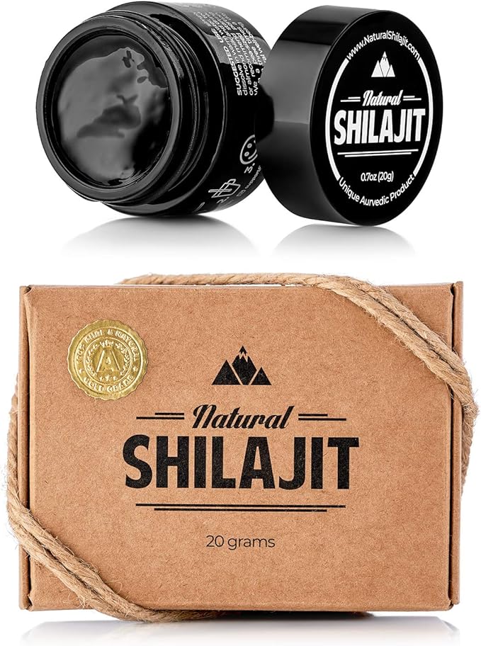 NATURAL SHILAJIT Resin (20g) – Genuine Altai Shilajit for Men & Women, DBP-Verified Bioactive Complex, Trace Minerals & Fulvic Compounds, Lab Tested, Pure Resin Supplement