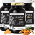 Durable Turmeric - 1250 mg Meriva Curcumin, 29X More Absorption + Boswellia – Joint Comfort, Mobility & Healthy Inflammation – Doctor Formulated, Vegan, Non-GMO, Made in USA (180 Capsules)