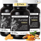 Durable Turmeric - 1250 mg Meriva Curcumin, 29X More Absorption + Boswellia – Joint Comfort, Mobility & Healthy Inflammation – Doctor Formulated, Vegan, Non-GMO, Made in USA (180 Capsules)