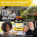 Venture Pal 5-in-1 Vitamin D3 10000 IU & K2 as MK-7 200mcg with Magnesium, MCT Oil, Zinc, Sugar-Free Vitamin D Liquid |Maximum Absorption for Bone, Mood & Immune Health - 2 FL OZ, 66 Days