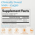 Doctor's Best NMN + CoQ10 Supplement for Women & Men - Supports NAD+ Production & Cellular Energy, Beta Nicotinamide Mononucleotide 150 mg & Coenzyme Q10 50 mg per Capsule, Vegan, Non GMO- 60 Veg Caps