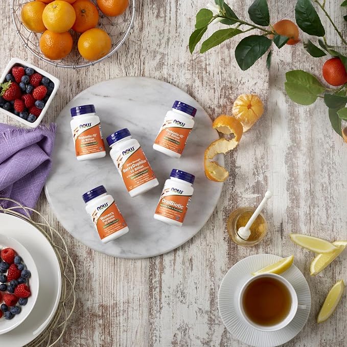 NOW Foods Supplements, Probiotic-10™, 50 Billion, with 10 Probiotic Strains, Strain Verified, 50 Veg Capsules